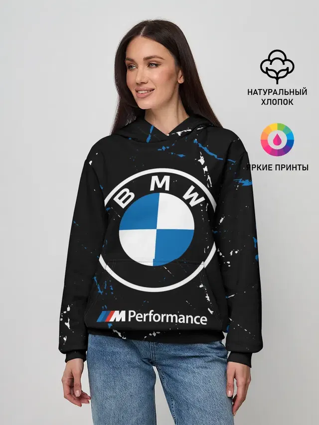 Женское худи с принтом «BMW»