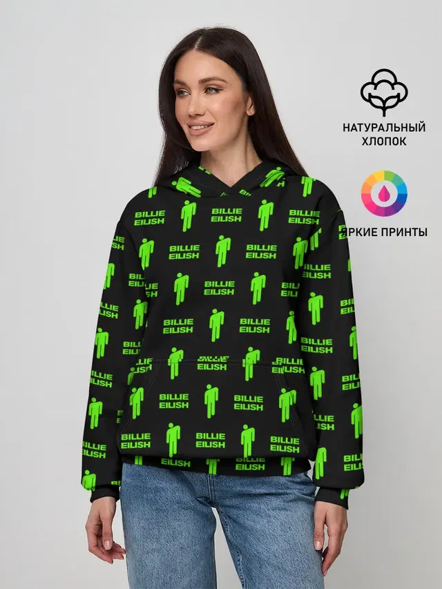 Женское худи с принтом «Billie Eilish»