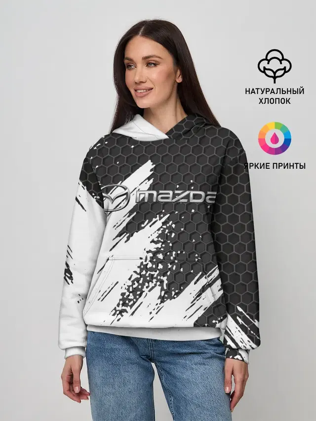 Женское худи с принтом «Honeycomb pattern»