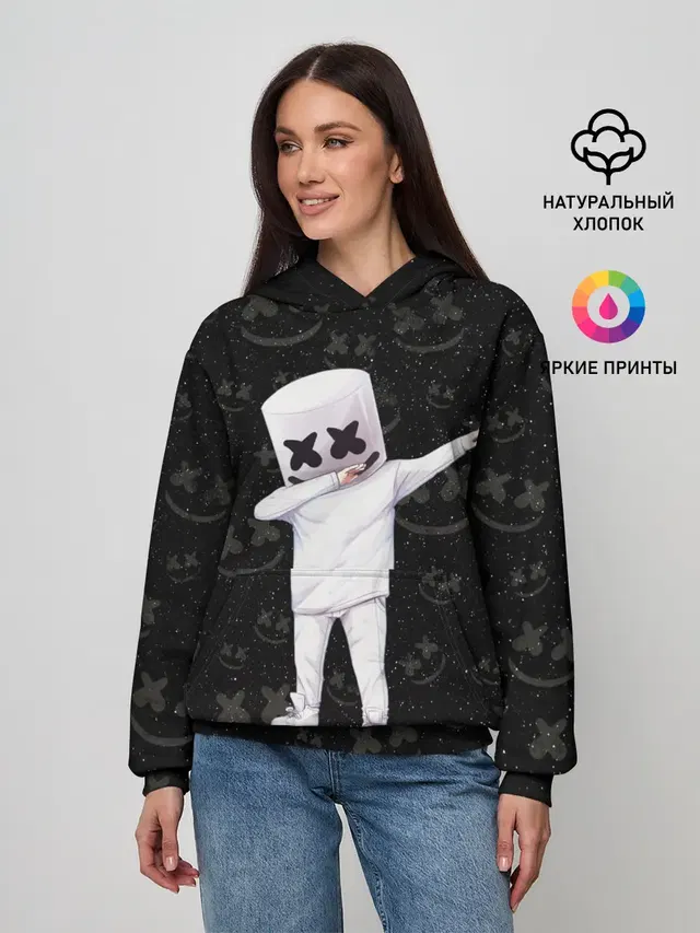Женское худи с принтом «Marshmello»