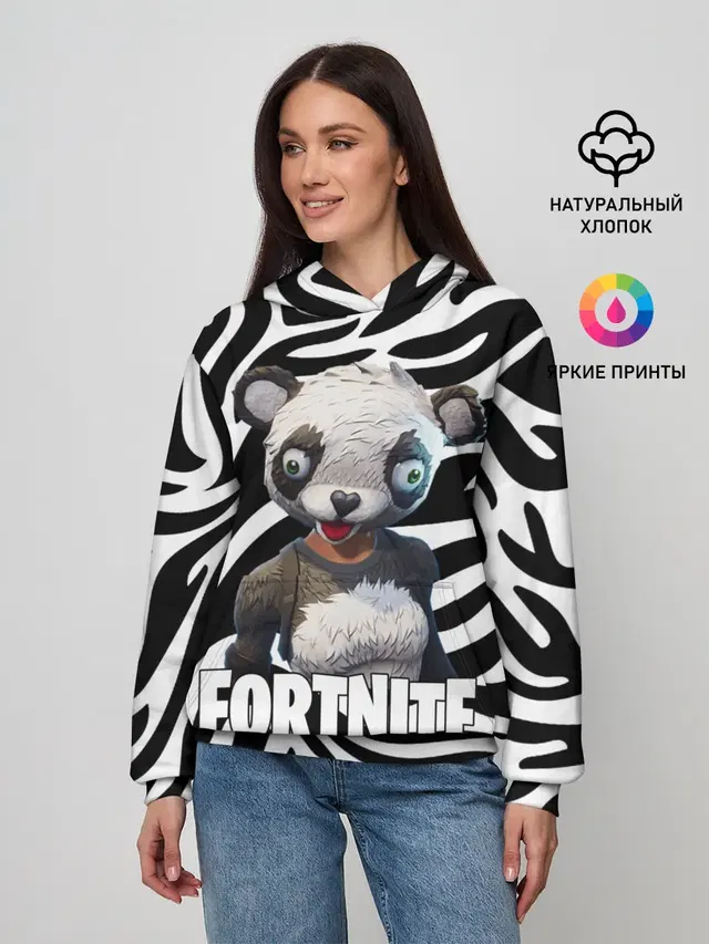 Женское худи с принтом «Фортнайт — Panda»