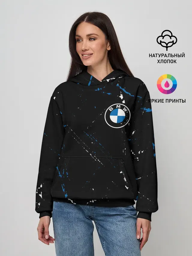 Женское худи с принтом «BMW»