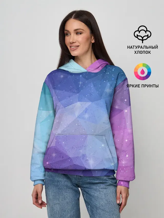 Женское худи с принтом «Tie-Dye — ПОЛИСКЕЙП»