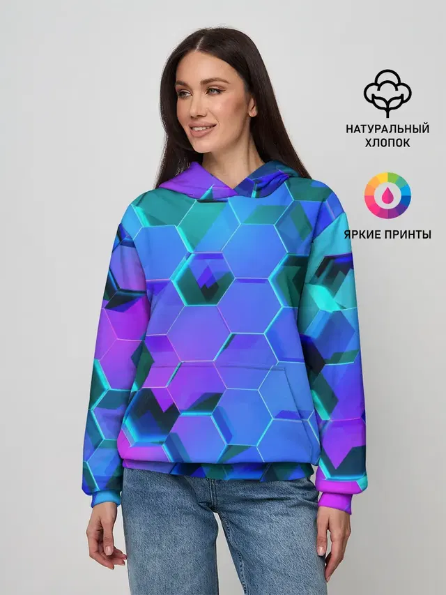 Женское худи с принтом «Геометрия — Geometry»