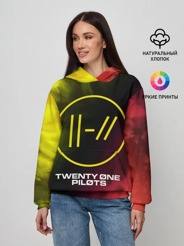 Женское худи с принтом «Tie-dye — 21 PILOTS»