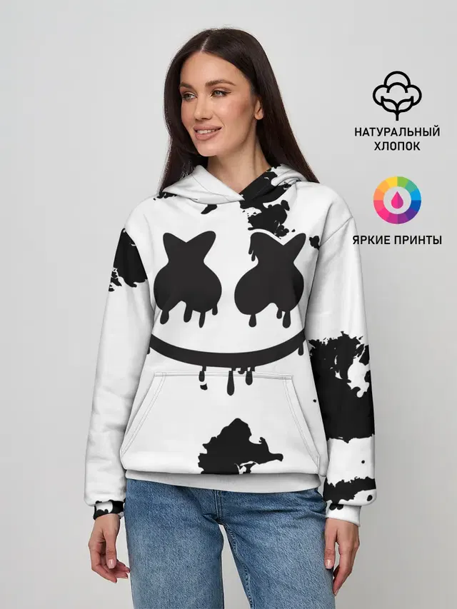 Женское худи с принтом «Marshmello»