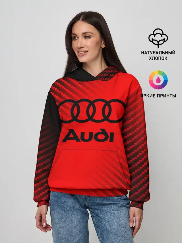 Женское худи с принтом «Audi»