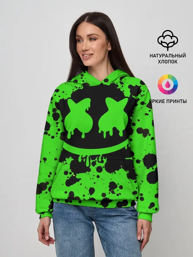 Женское худи с принтом «Marshmello»