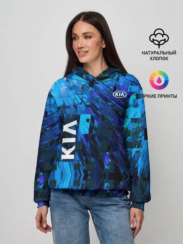 Женское худи с принтом «KIA»