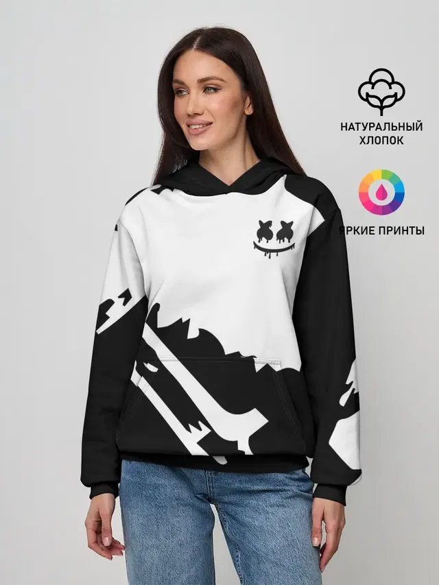 Женское худи с принтом «Marshmello»