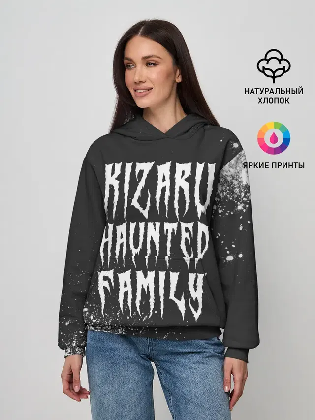 Женское худи с принтом «Kizaru — КИЗАРУ»