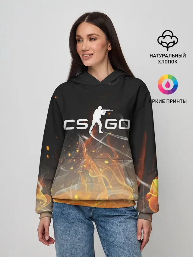 Женское худи с принтом «Counter-Strike»