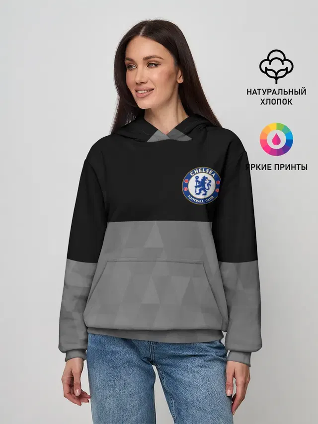 Женское худи с принтом «Chelsea London»