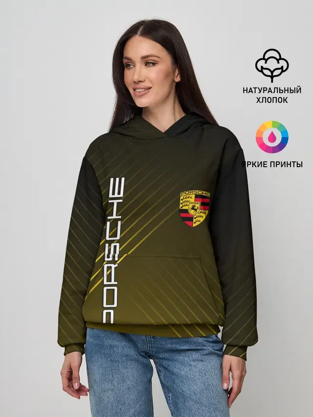Женское худи с принтом «Porsche»