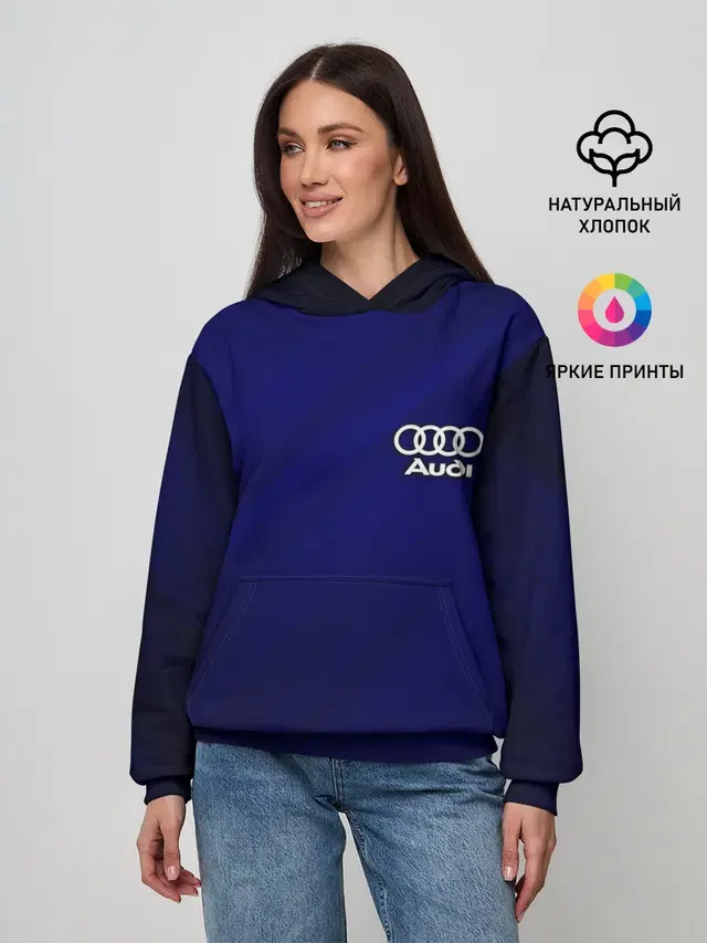 Женское худи с принтом «Audi»