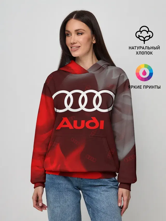 Женское худи с принтом «Audi»