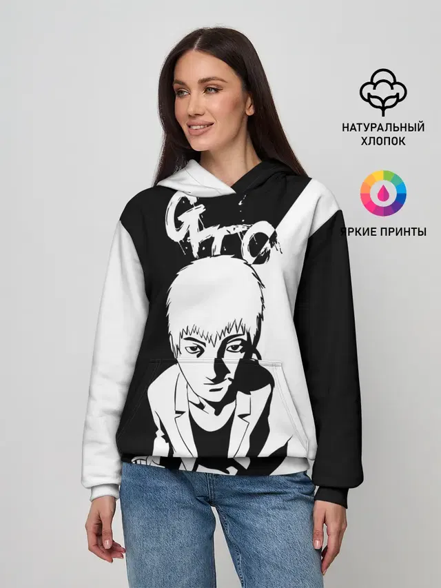 Женское худи с принтом «Onizuka oldschool anime»