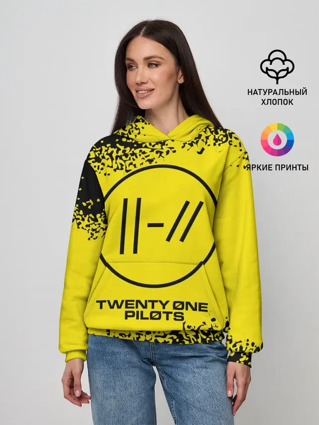 Женское худи с принтом «Twenty One Pilots — 21 PILOTS»