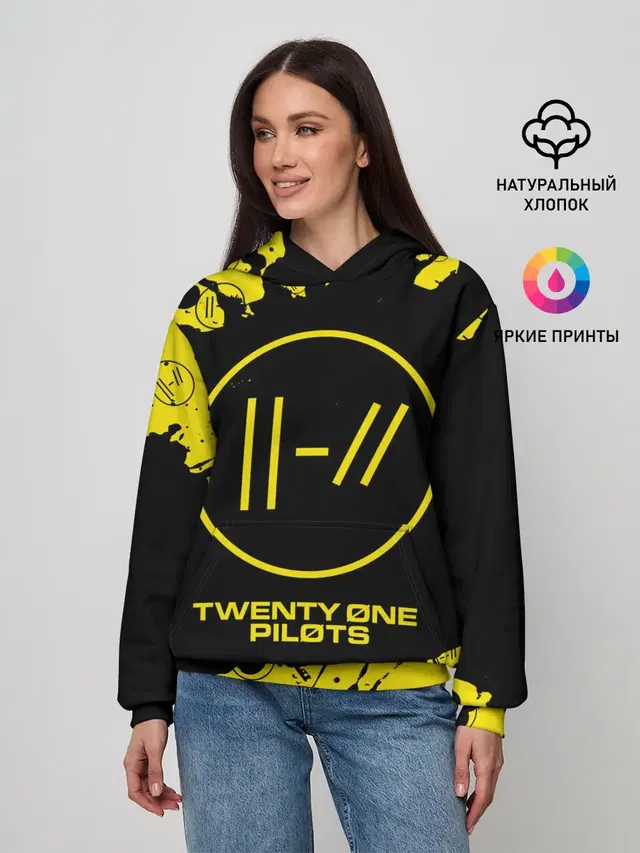 Женское худи с принтом «Trench logo — 21 PILOTS»