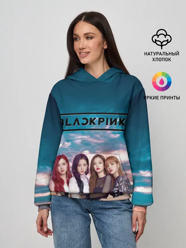 Женское худи с принтом «BlackPink»