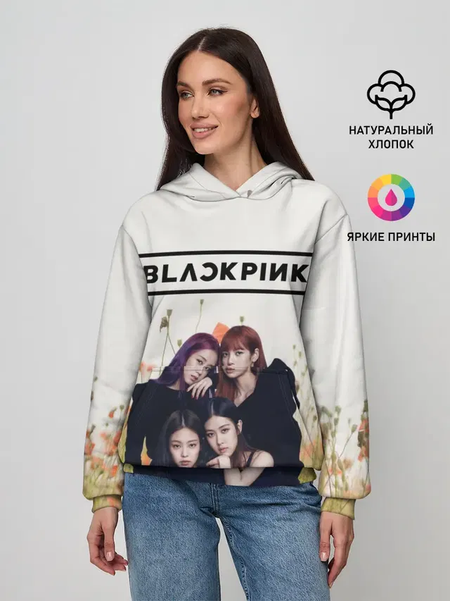 Женское худи с принтом «BlackPink»