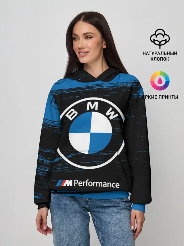 Женское худи с принтом «BMW»