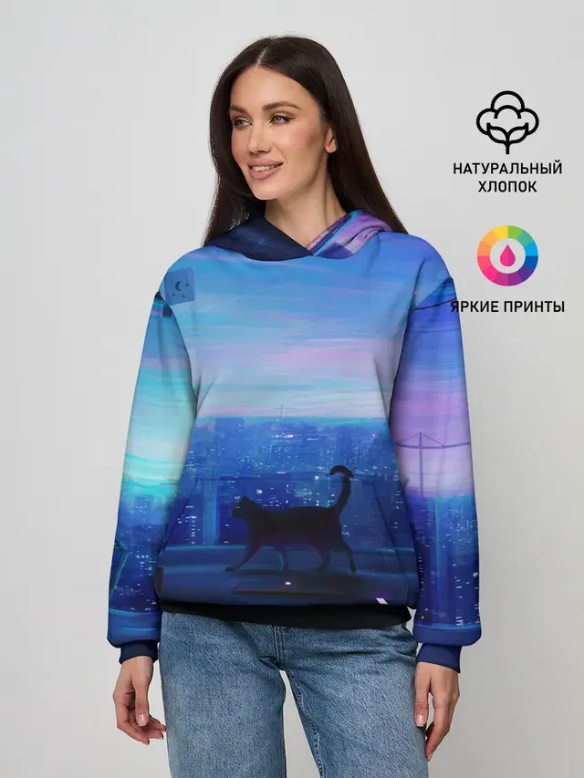 Кошка арт окно