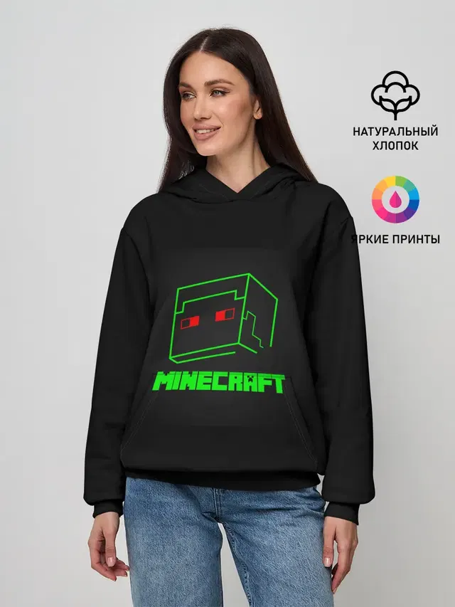 Женское худи с принтом «Майнкрафт»