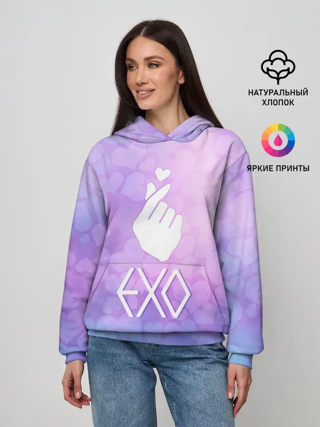 Женское худи с принтом «Exo»