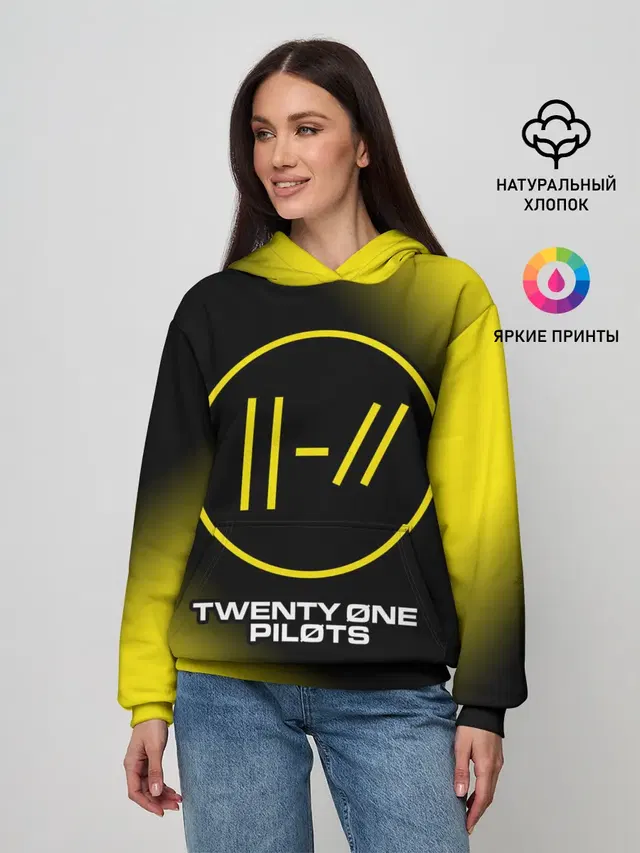 Женское худи с принтом «Twenty One Pilots — 21 PILOTS»