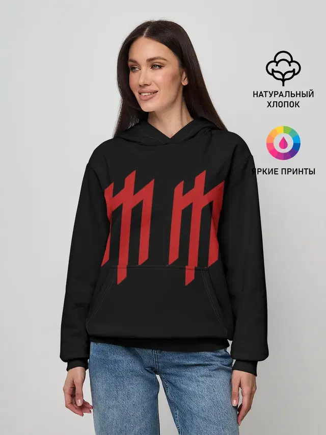 Женское худи с принтом «MM logo»