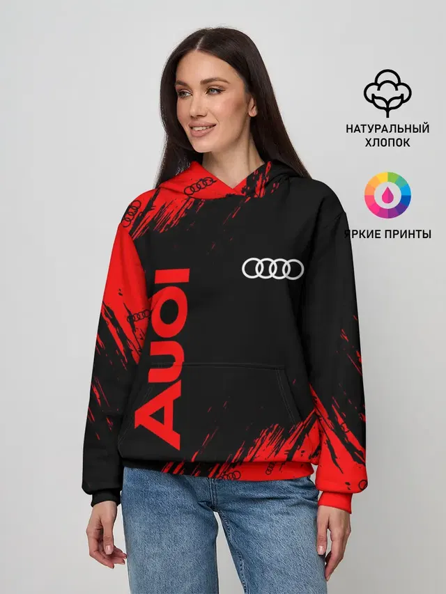 Женское худи с принтом «Audi»