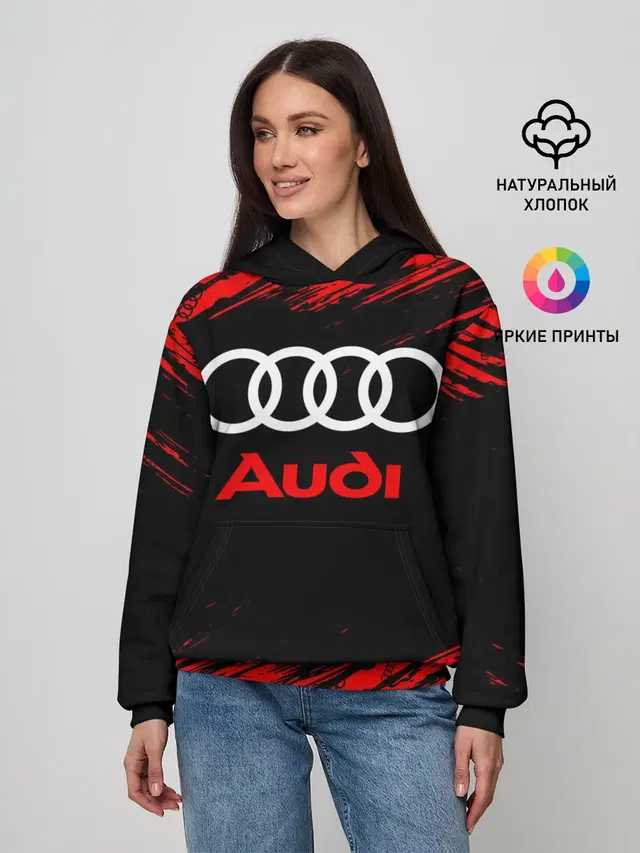 Женское худи с принтом «Audi»