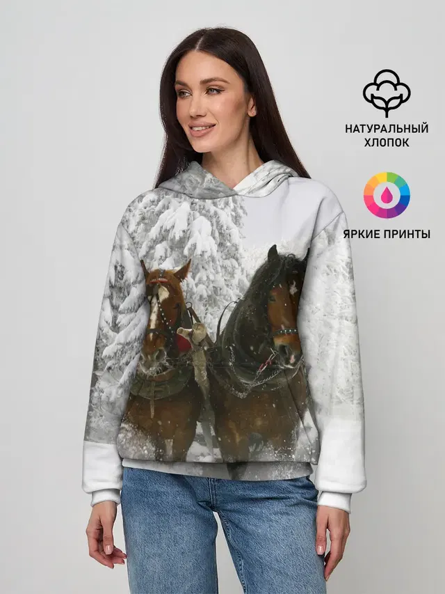 Лошади и снег