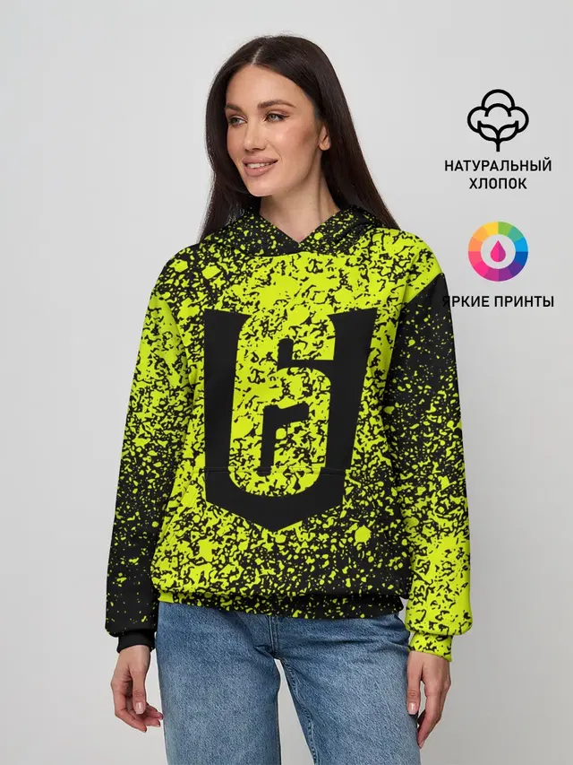 Женское худи с принтом «6»