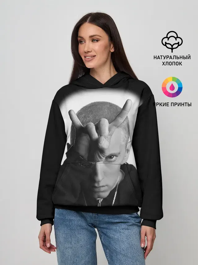 Женское худи с принтом «Eminem»
