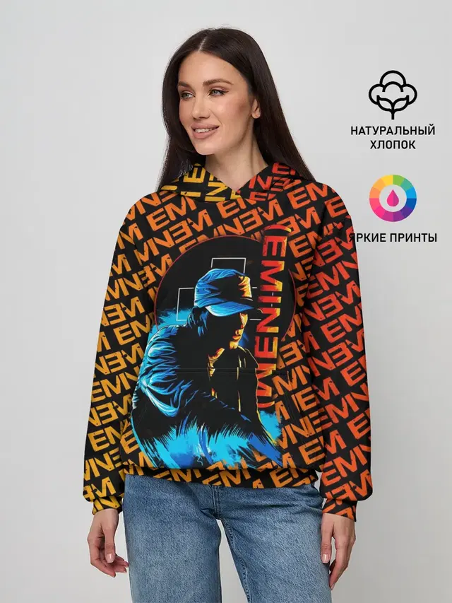 Женское худи с принтом «Eminem»