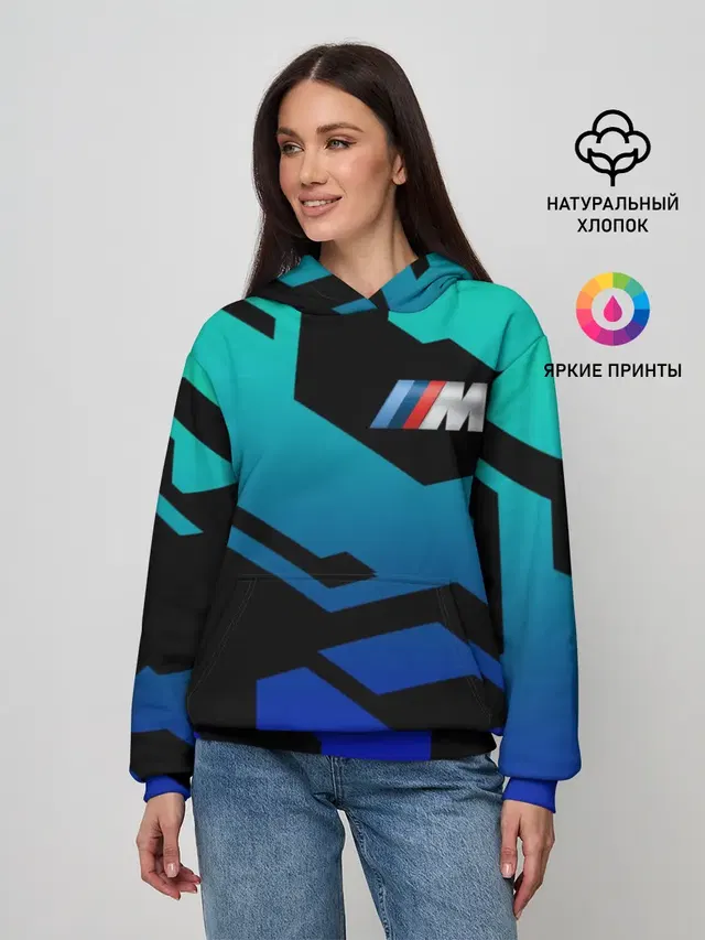 Женское худи с принтом «BMW»