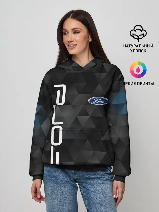 Женское худи с принтом «Triangle Pattern»