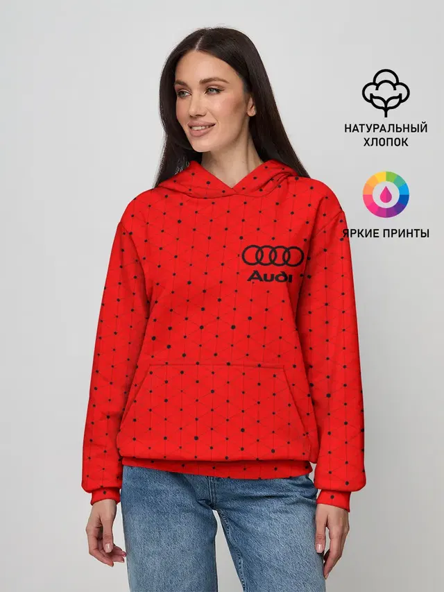 Женское худи с принтом «Audi»