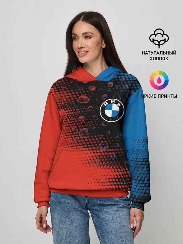 Женское худи с принтом «BMW»