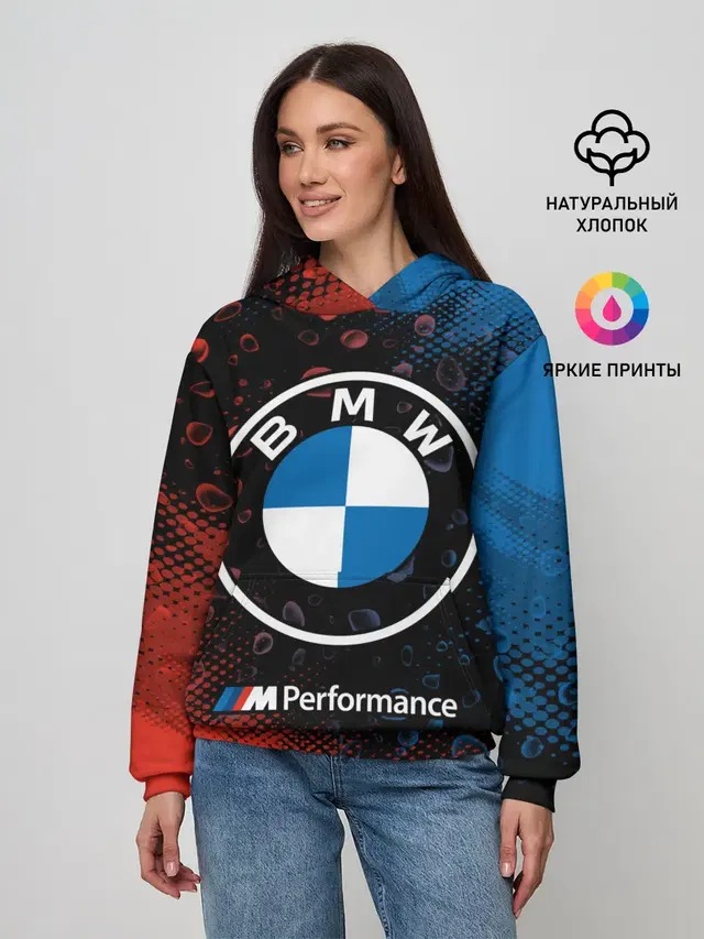 Женское худи с принтом «BMW»