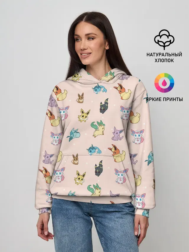 Женское худи с принтом «Pokemon Go — Иви»