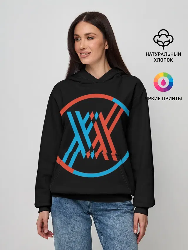 Женское худи с принтом «Logo — Darling in the Franxx LOGO»