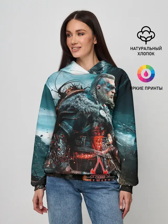 Женское худи с принтом «Valhalla»