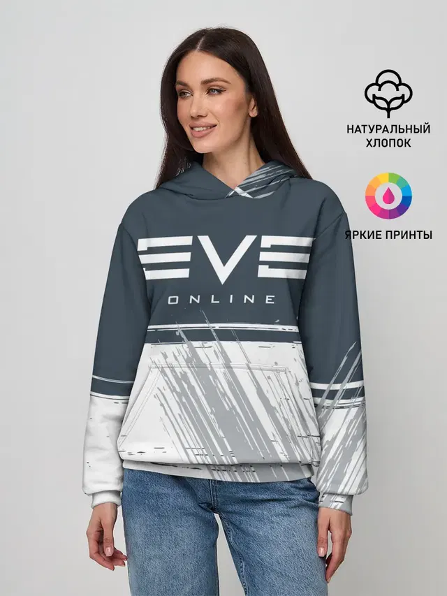 Женское худи с принтом «EVE online — ИВ ОНЛАЙН»