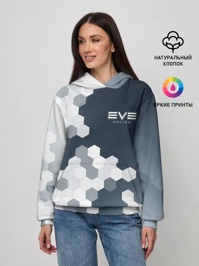 Женское худи с принтом «EVE online — ИВ ОНЛАЙН»