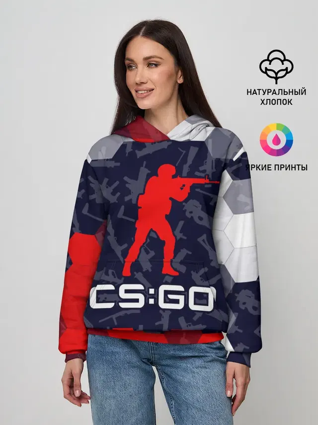 Женское худи с принтом «Counter-Strike — CS GO»