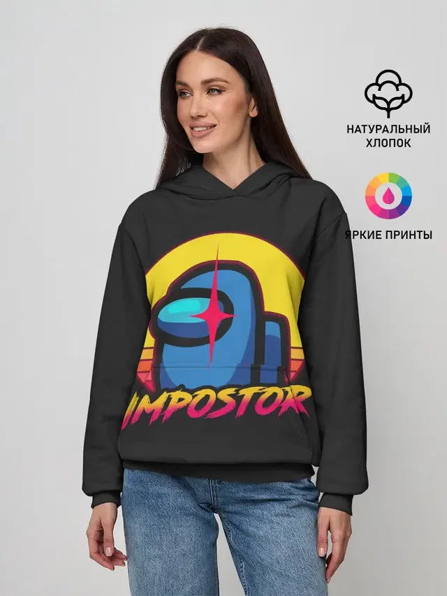Женское худи с принтом «Impostor»