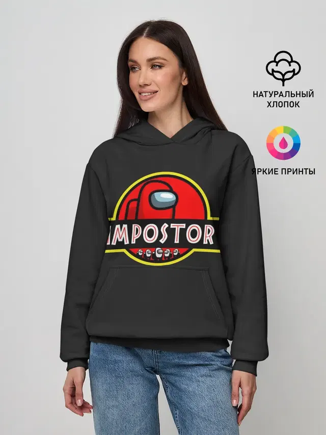 Женское худи с принтом «Impostor»